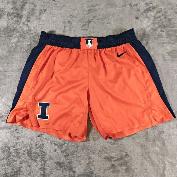 Nike Team Illinois Track Shorts Mens 36 Drawstring Waistband Fighting Illini - Picture 1 of 10